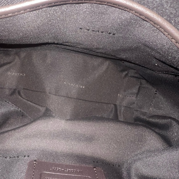 Coach Brown Signature Jacquard & Leather Crossbody Dufflette Shoulder Bag - Picture 11 of 11